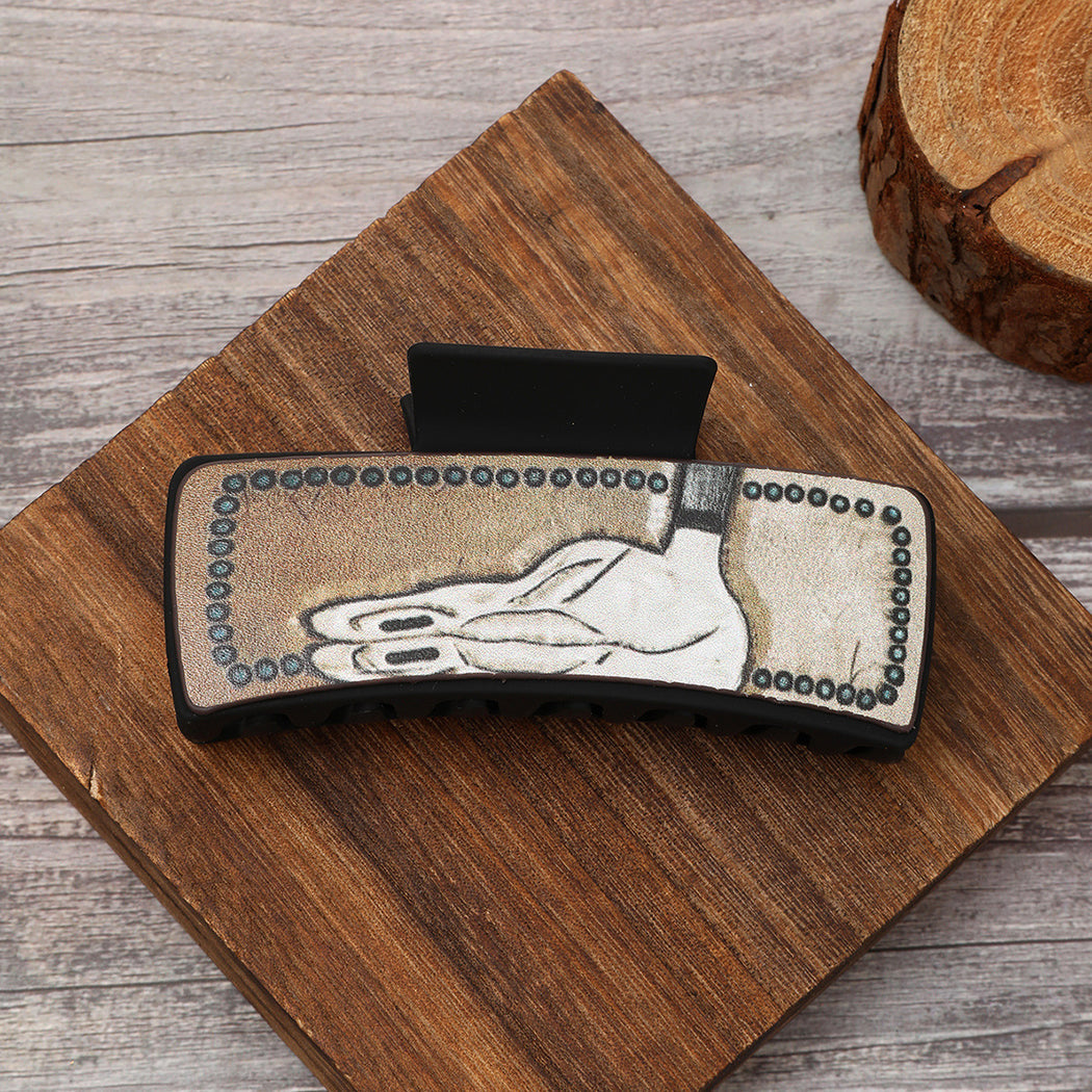Beau - White Bull Skull Hair Claw