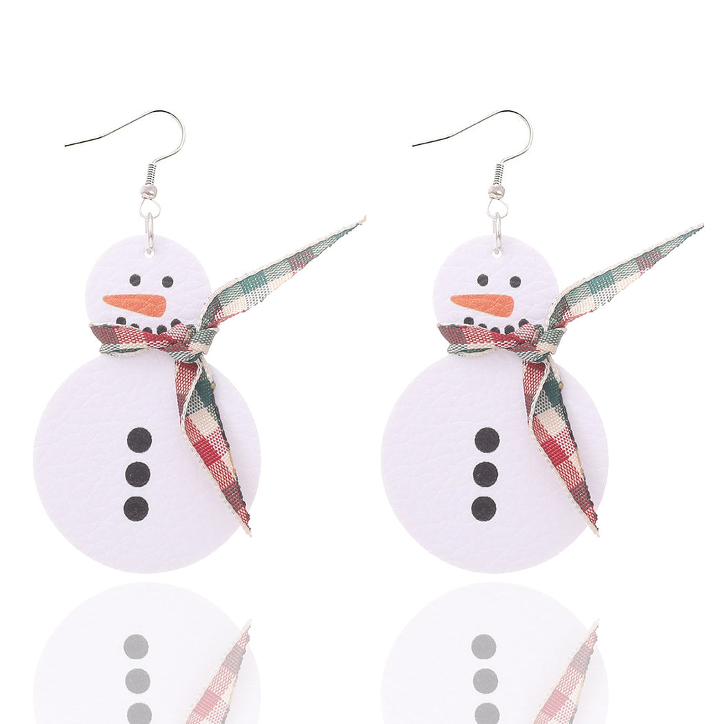 Earedge - Christmas Snowman Drop Earrings
