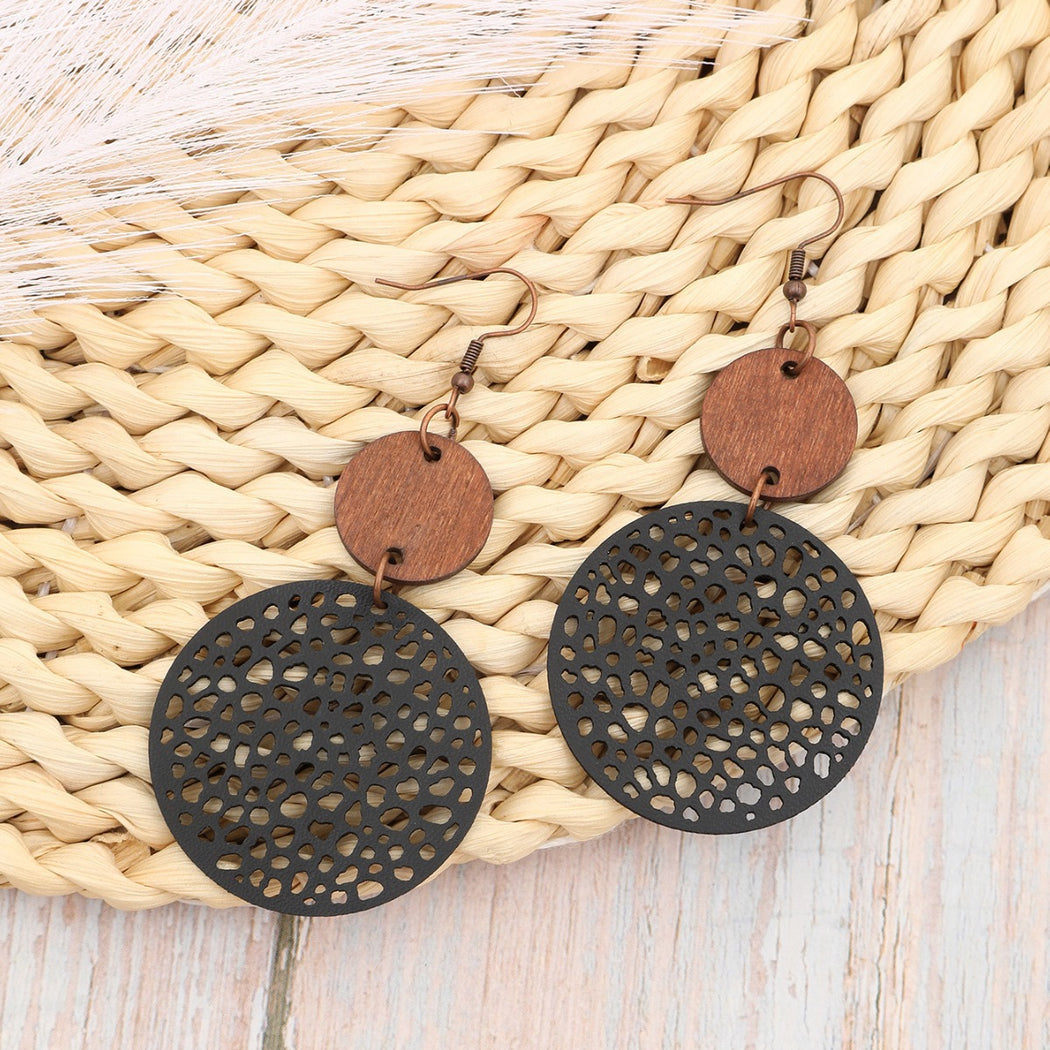 Earedge - Round Filigree Drop Earrings