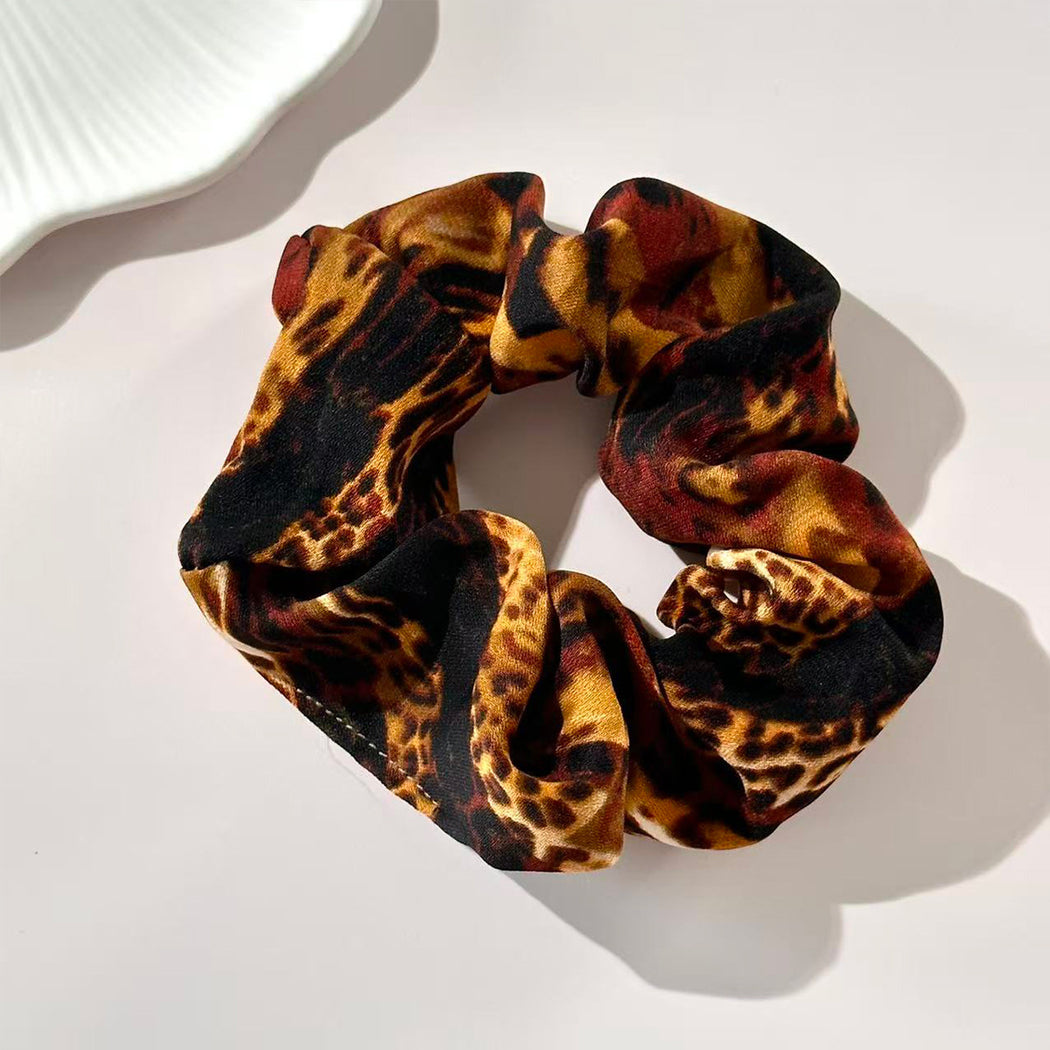 Brown snakeskin oversized scrunchie