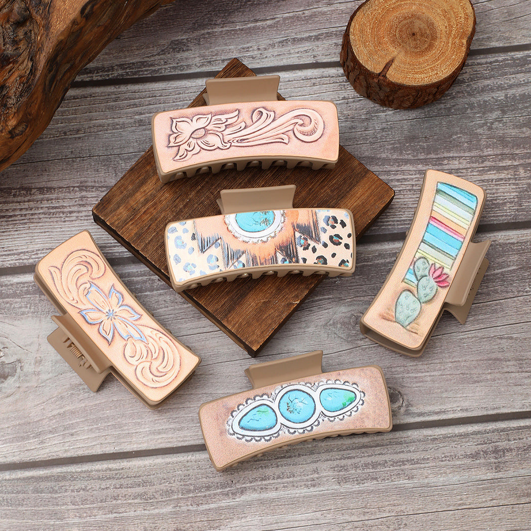 Beau - Pastel Western Floral Hair Claw