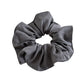 Black pinstripe oversized scrunchie on white background
