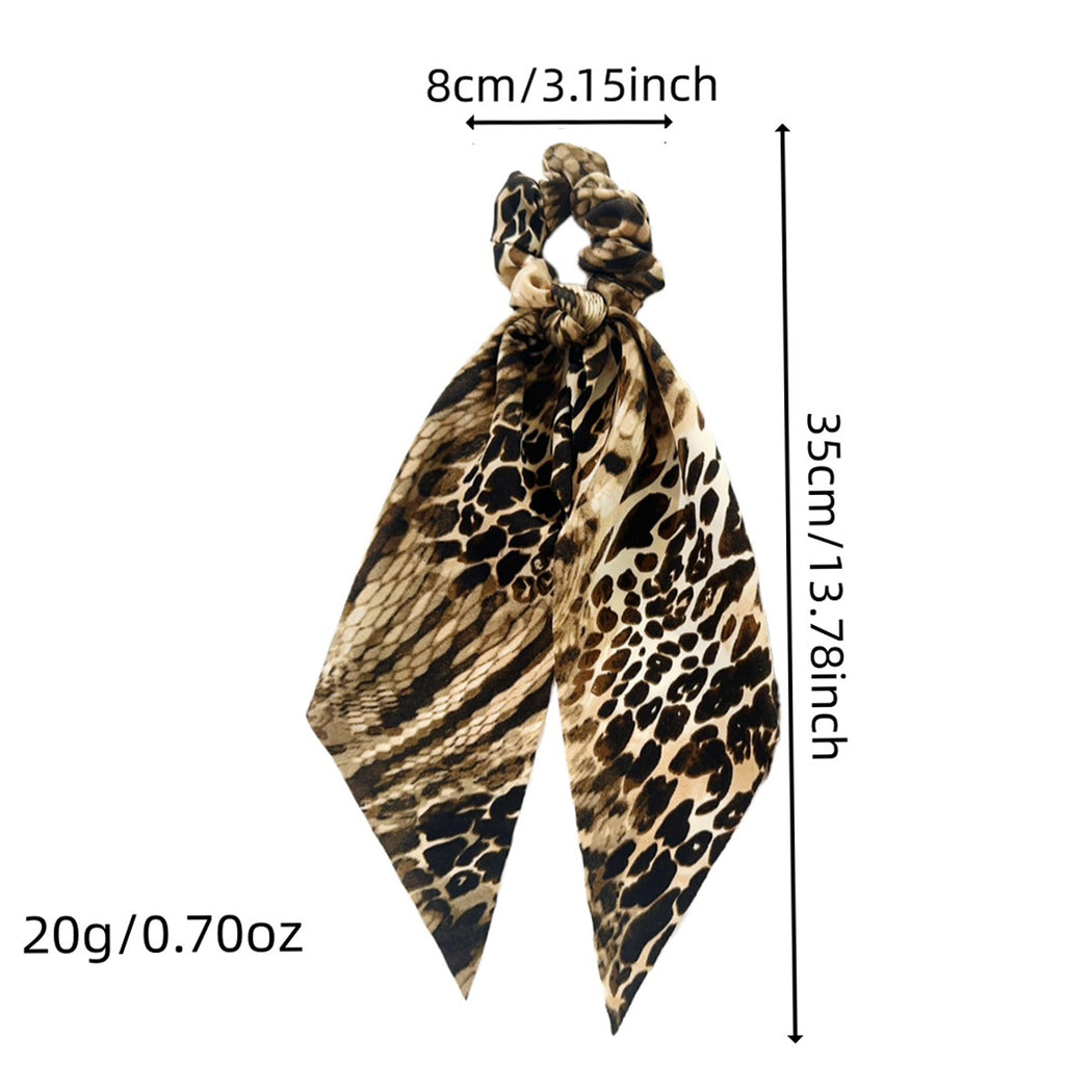 Snakeskin ribbon bow scrunchie dimensions and weight