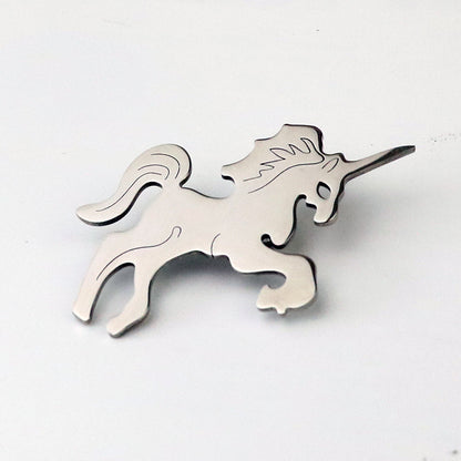 Brovia - Unicorn Openwork Silhouette Brooch