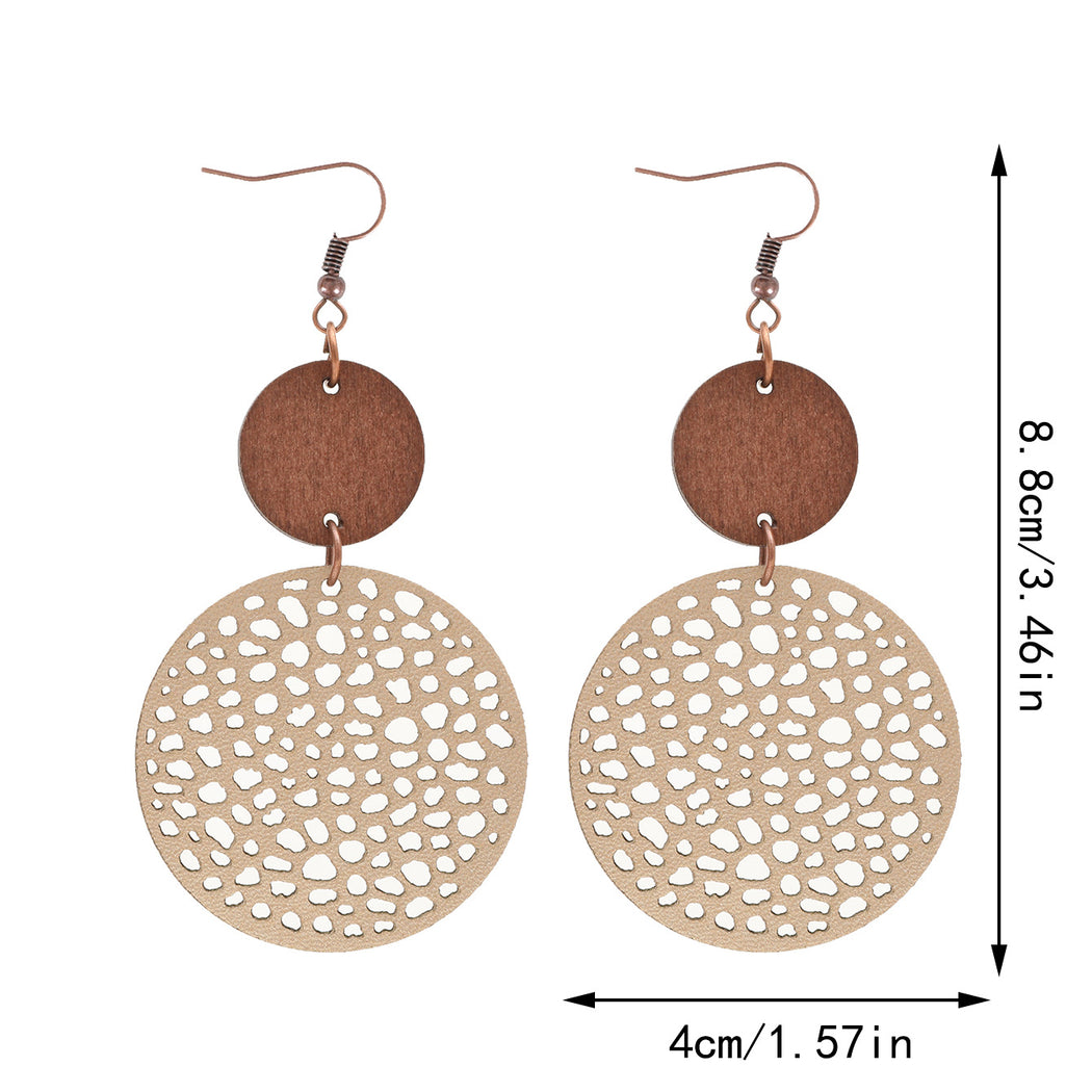 Earedge - Round Filigree Drop Earrings