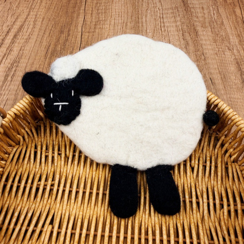 Feltery - Sheep Figure Round Coaster