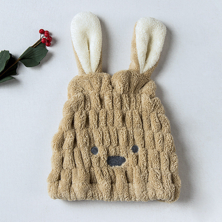 Towlo - Elastic Absorbent Hair Drying Cap with Bunny Ears