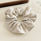 Beige pinstripe oversized scrunchie