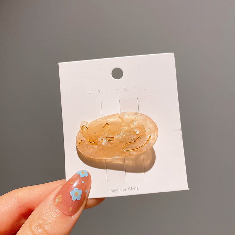 Acetate Cute Cat Hair Clip