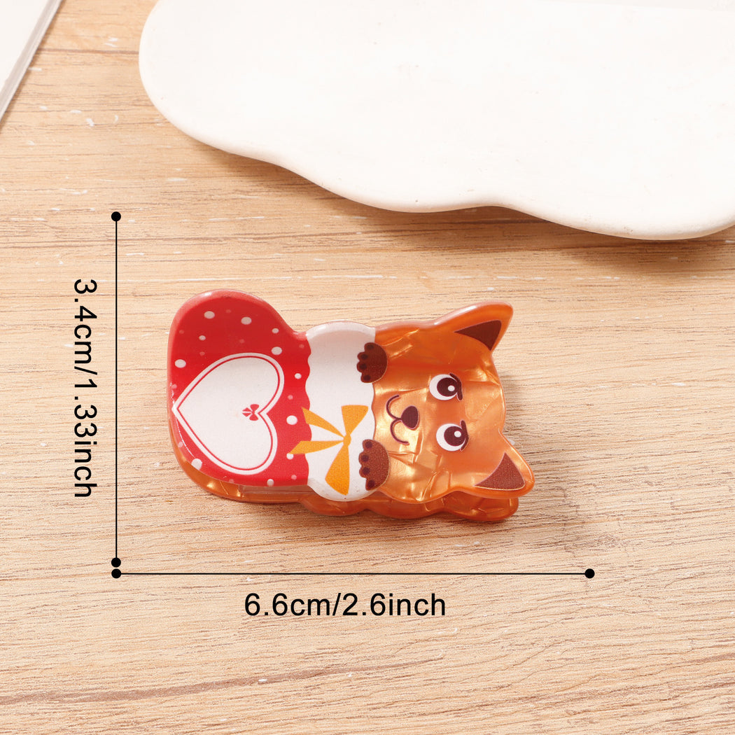Fox Christmas cartoon animal hair claw