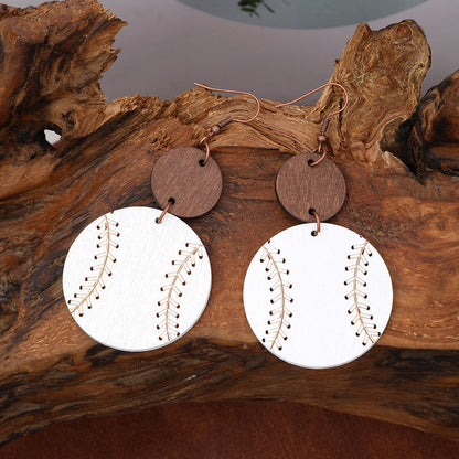 Earedge - Baseball Stitch Drop Earrings