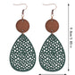 Earedge - Colorful Cutout Teardrop Earrings