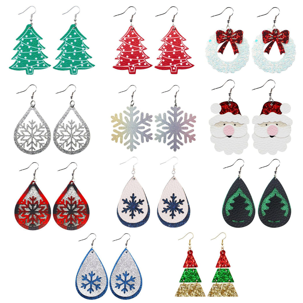 Earedge - Christmas Snowman Drop Earrings