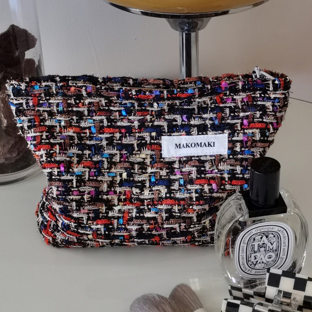 Bacio - Vintage Handwoven Organizer Pouch/Makeup Bag