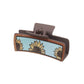 Beau - Blue Sunflower Cow Print Hair Claw