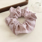 Pink pinstripe oversized scrunchie