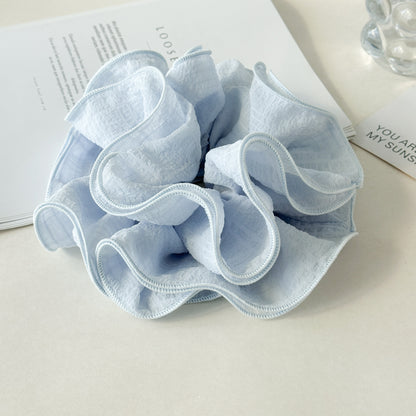 GIFTY - Solid Color Ruffled Scrunchie (4-Layer Design)