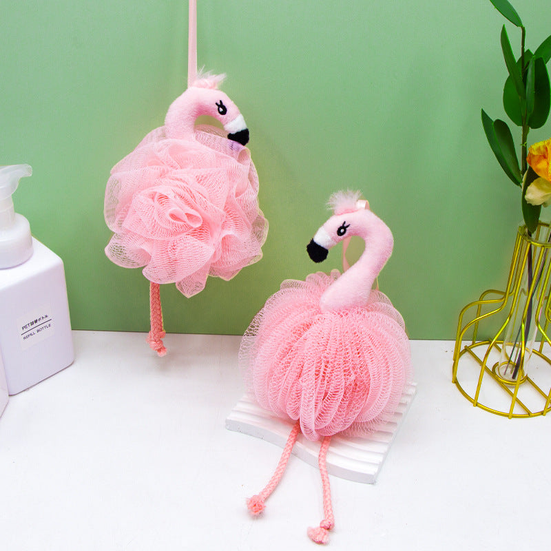 PAPO - Flamingo-Shaped Bath Pouf