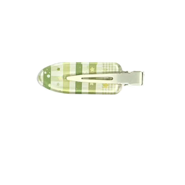 Beau - Green Plaid Star Hair Clip