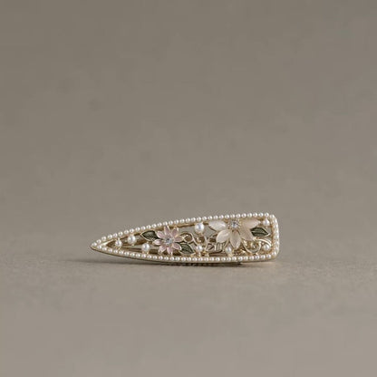 Beau - Floral Openwork Triangle Hair Clip