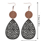 Earedge - Colorful Cutout Teardrop Earrings