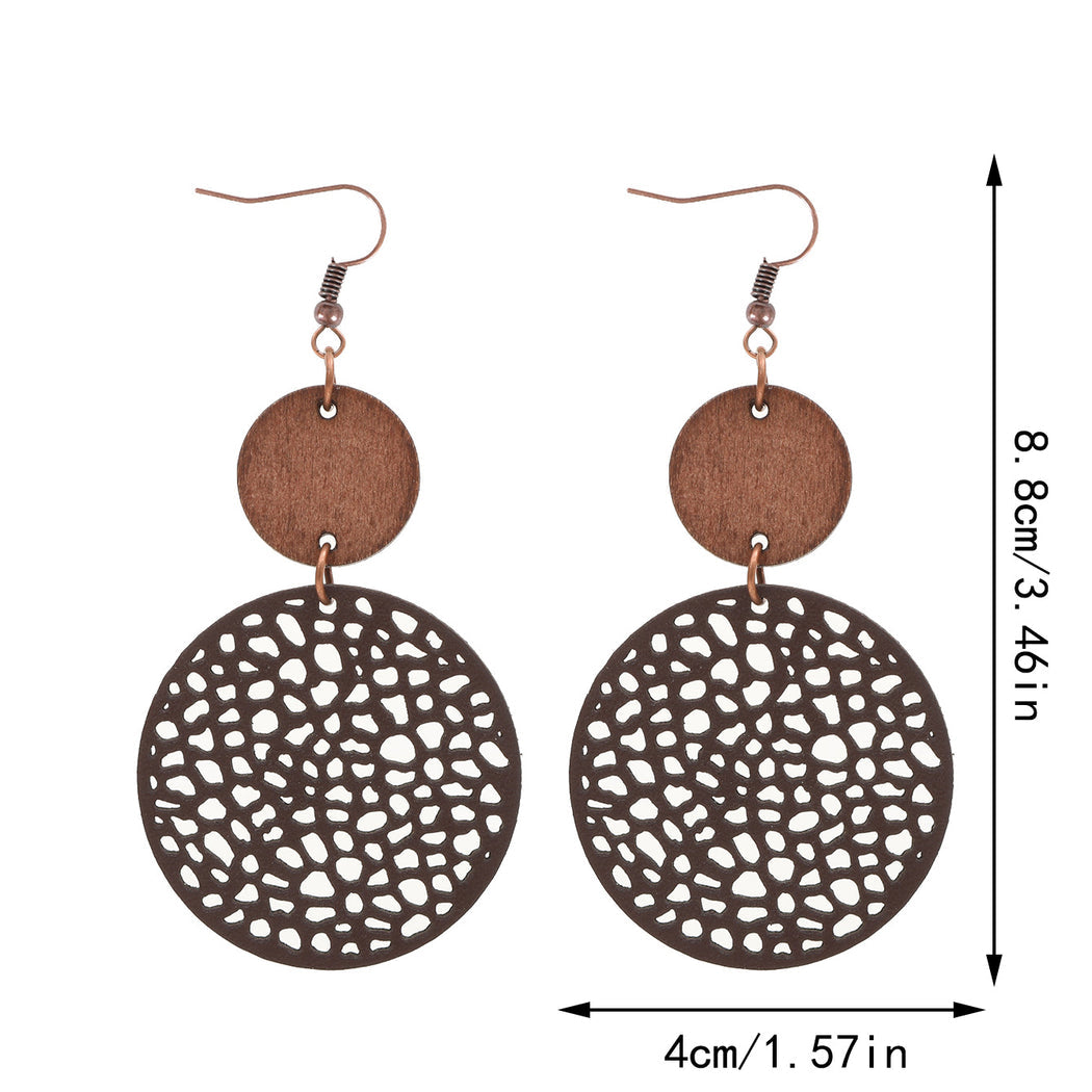 Earedge - Round Filigree Drop Earrings