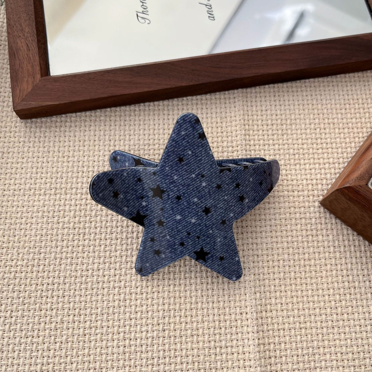 韩系布艺星星BB夹多色布艺碎发夹少女侧边刘海碎发装发饰厂家直供