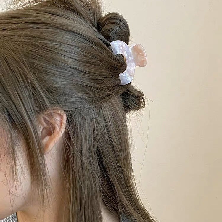 2024新款夏季高马尾抓夹小号简约醋酸半扎发发夹女后脑勺夹子头饰