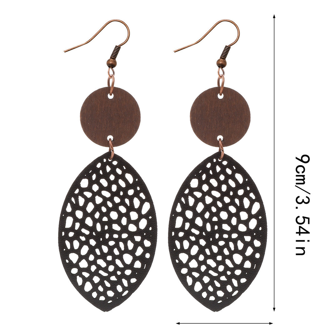 Earedge - Oval Filigree Drop Earrings