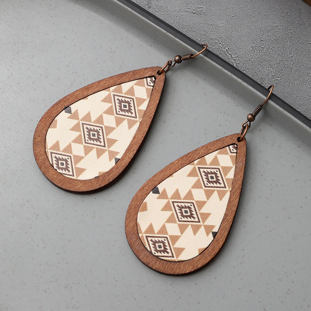 Earedge - Western Geometric Teardrop Earrings