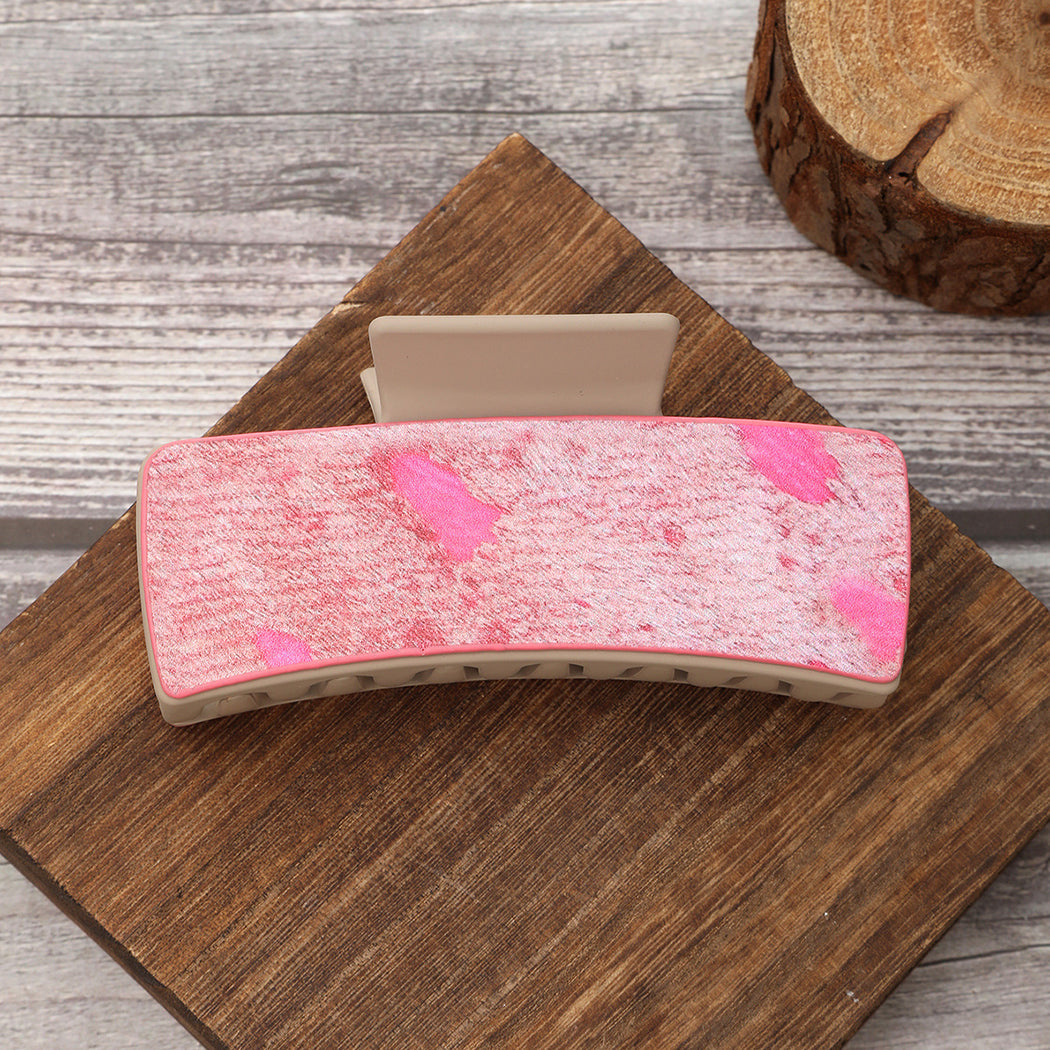 Beau - Cactus Feather Print Hair Claw