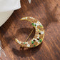 Brovia - Crescent Moon Clustered Detail Brooch