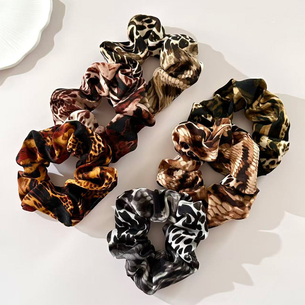 Snakeskin oversized scrunchie elastic construction