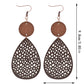Earedge - Colorful Cutout Teardrop Earrings