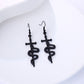 Earedge - Snake Wrapped Cross Drop Earrings
