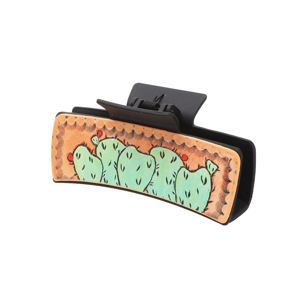 Beau - Western Cactus Motif Hair Claw
