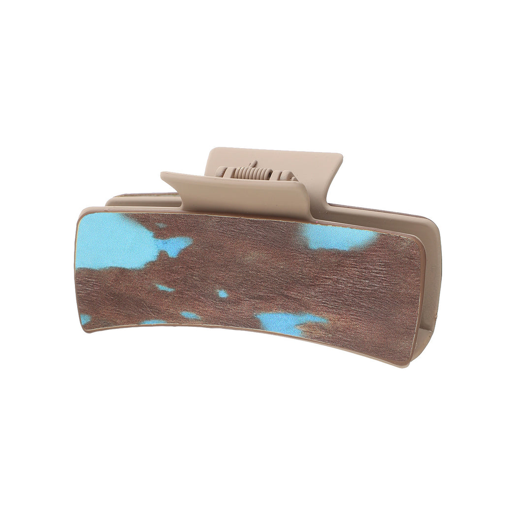 Beau - Cactus Feather Print Hair Claw