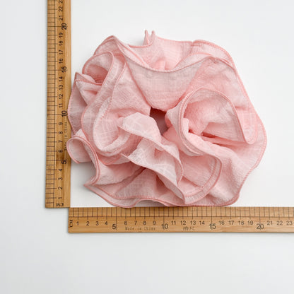GIFTY - Solid Color Ruffled Scrunchie (4-Layer Design)