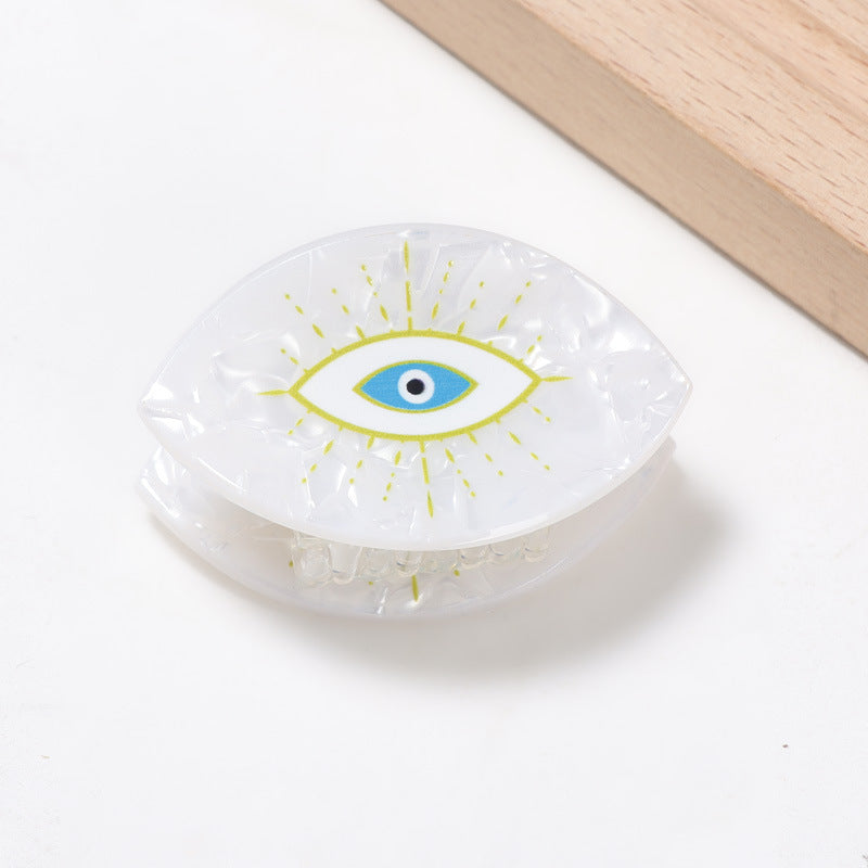 戈蕾思ins光明之眼发夹高级感精致鲨鱼夹恶魔眼睛抓夹女发饰头饰