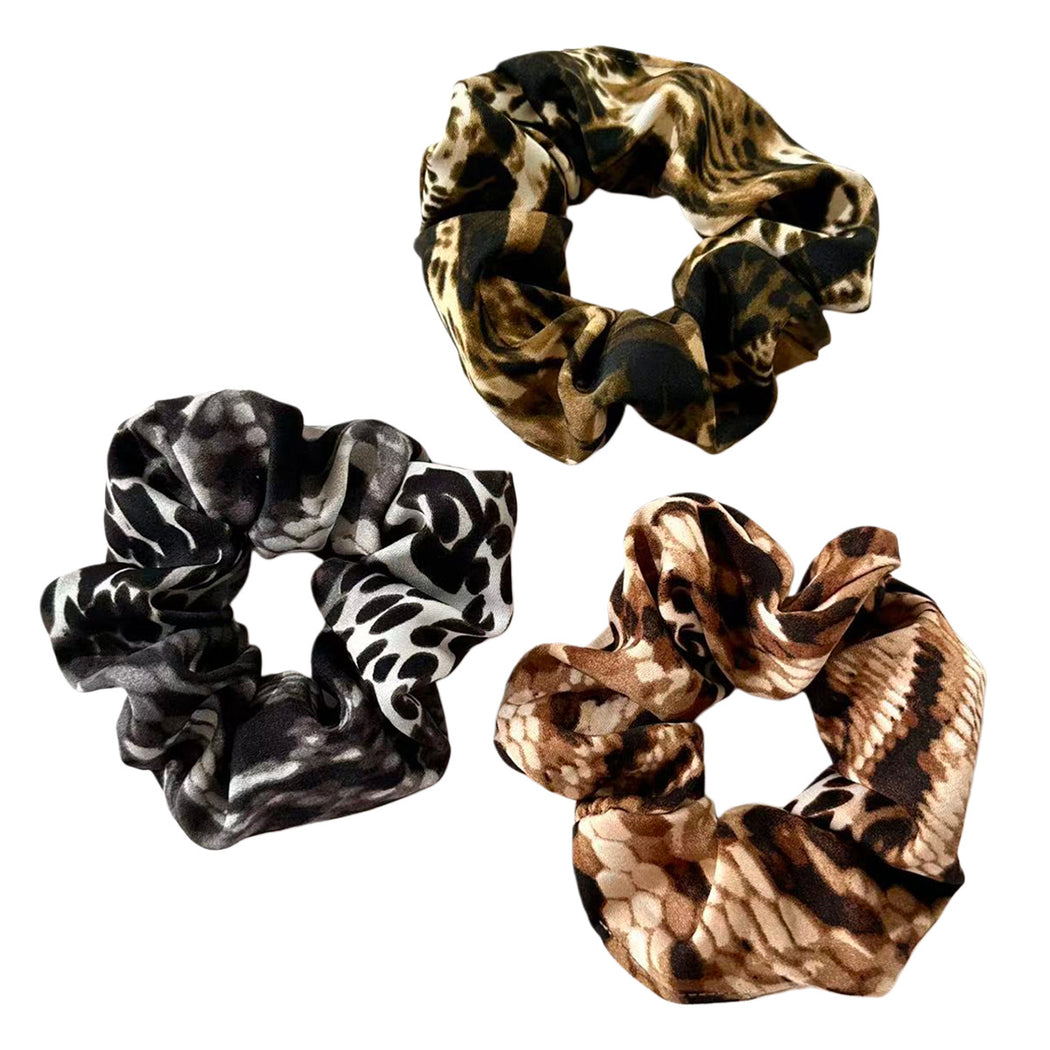 Snakeskin oversized scrunchie styling view