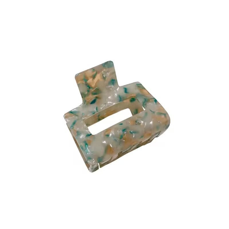 Square Hollow Floral Acetate Hair Claw