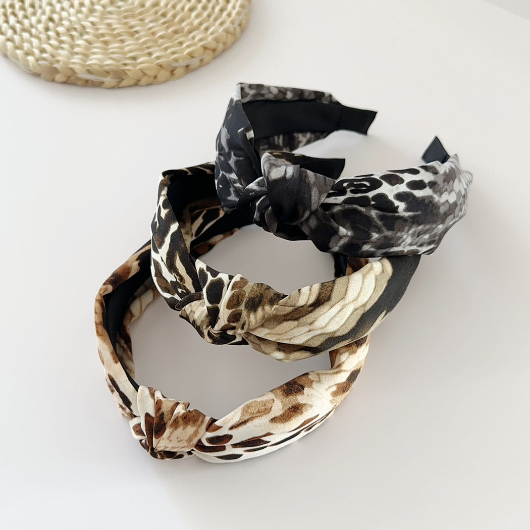 Snakeskin crossed wide headband dimensions and weight