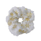 Christmas snowflake plush scrunchie on white background