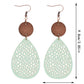 Earedge - Colorful Cutout Teardrop Earrings