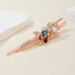 花朵大号水钻水晶珍珠牛角夹鸭嘴夹妈妈后脑勺盘发尖嘴夹厂家直销