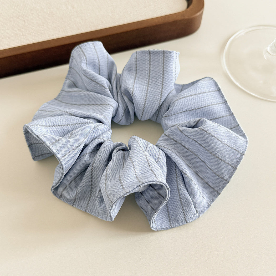Light purple pinstripe oversized scrunchie