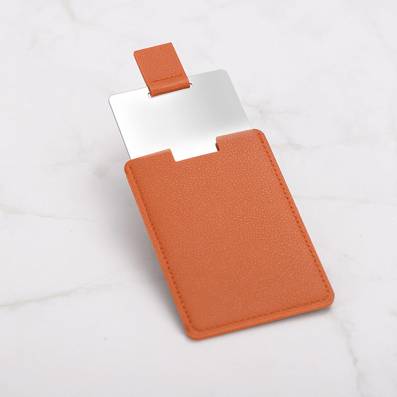不锈钢小镜子女随身镜化妆镜便携可爱防摔无边框补妆长方形小镜子