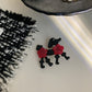 韩版贵宾犬醋酸发夹高级感镶钻拼色刘海侧边夹可爱狗狗鸭嘴夹发饰