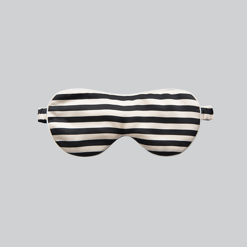 19 Momme Silk Eye Mask with Zebra Print