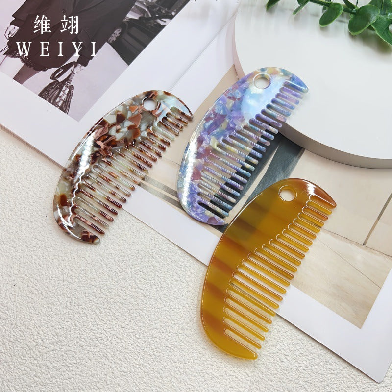橘朵醋酸板材定制新款外贸跨境梳子韩国少女头饰便携伴手礼梳子女